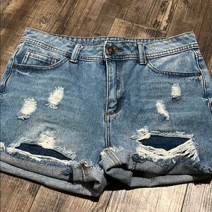 Distressed Denim Women Shorts